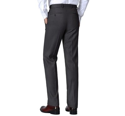 Charcoal Grey 100% Wool Separate Suit Pant