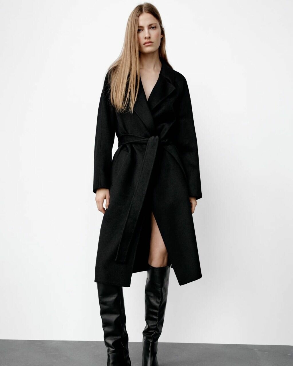 Manteau Zara en laine noir