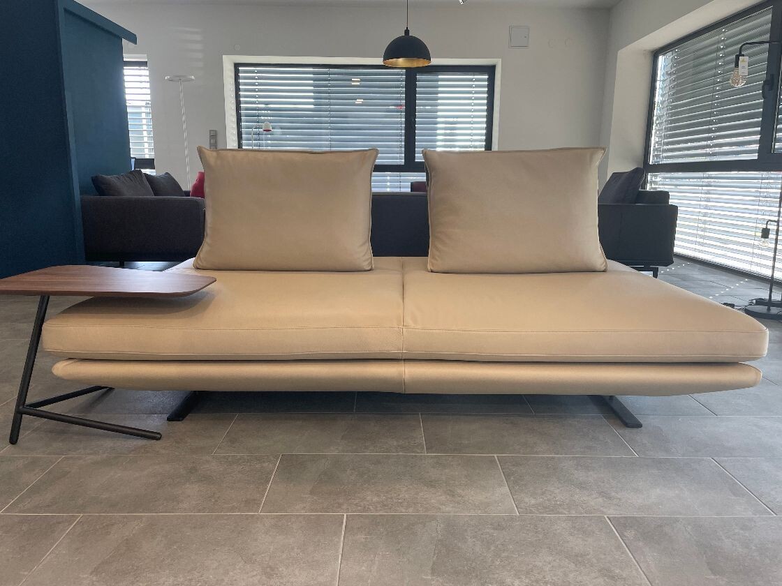 Ligne Roset Prado Sofa in Leder schlamm/ beige