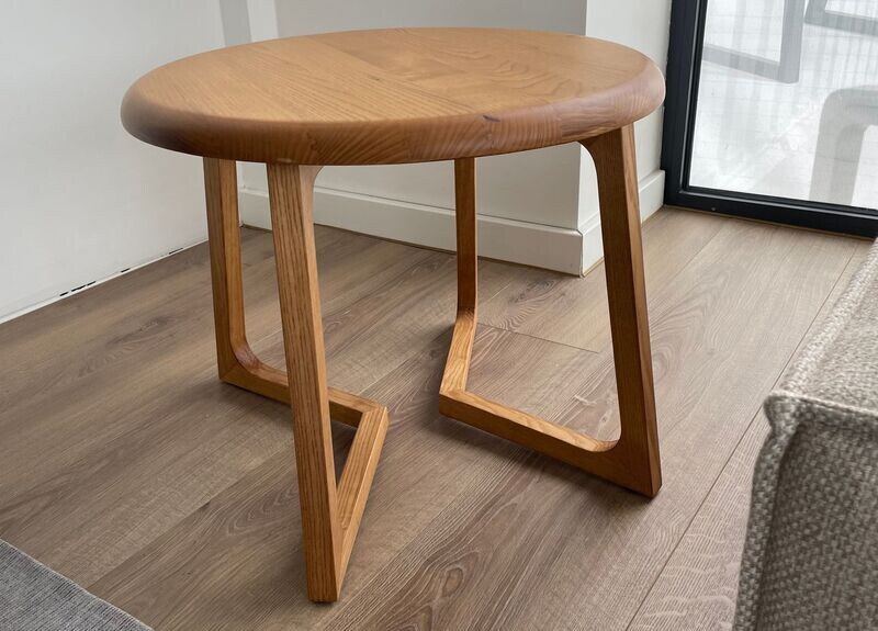 PG22 Side Table, Modell DRUM, medium, Eiche, NEU!