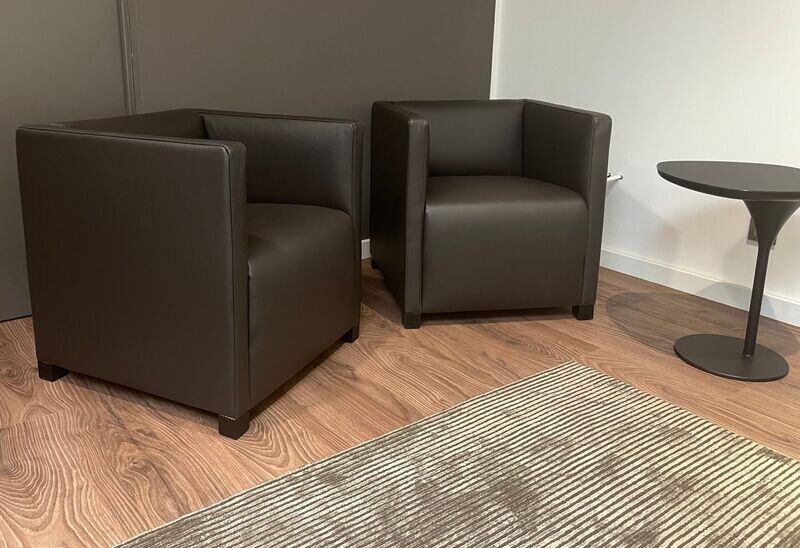 Sessel Wittmann, Modell CUBICA, Leder, Mocca, w. Neu!