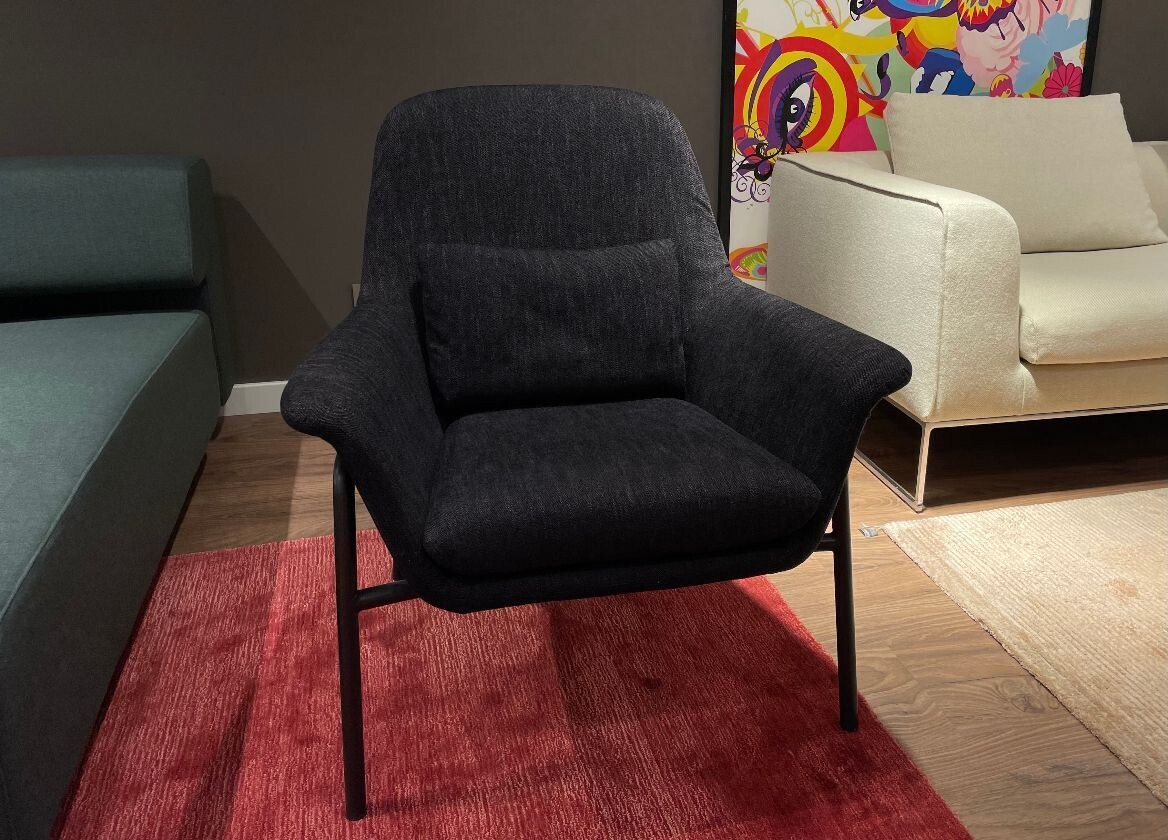 CAMERICH Sessel, Stoff, anthrazit, w. Neu!