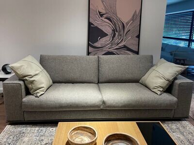 MINOTTI Sofa, Modell HAMILTON, Stoff, grau, w. NEU!
