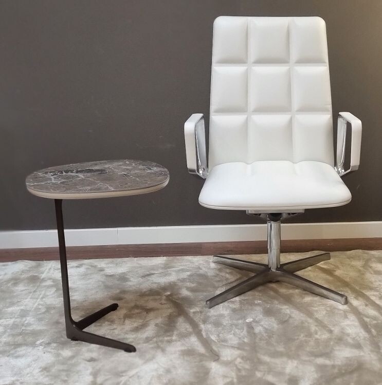 Walter Knoll Konferenzstuhl Leadchair, Leder weiß, w Neu