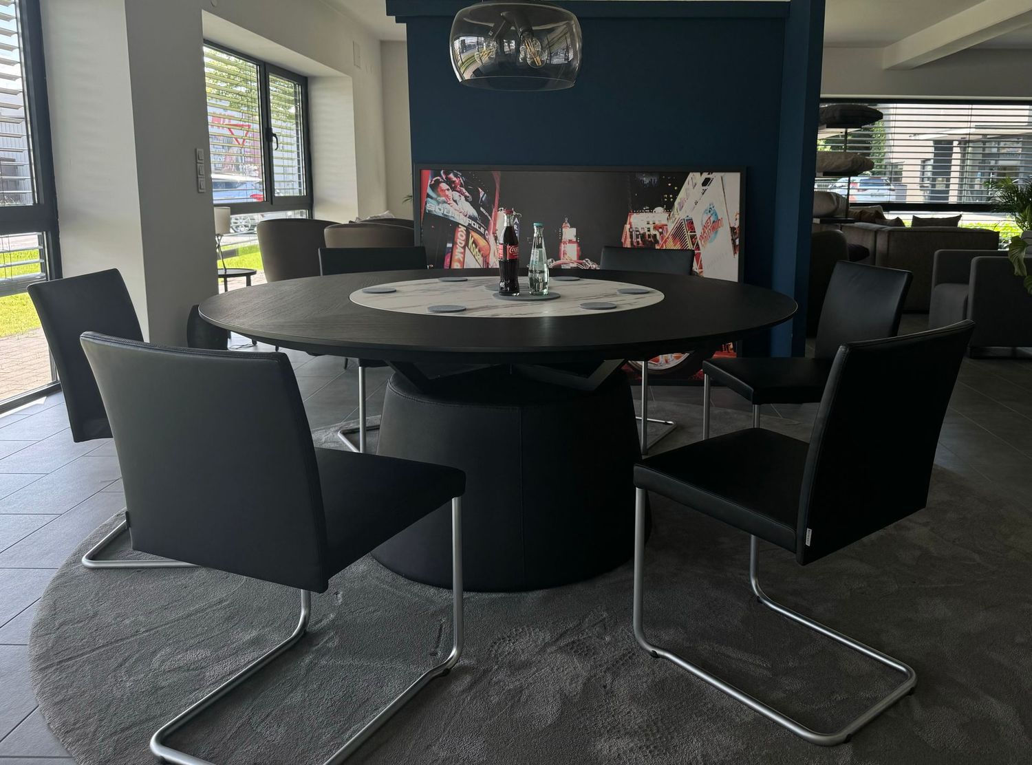 WALTER KNOLL Stuhl, Modell JASON LITE, Leder, schwarz, w. NEU!