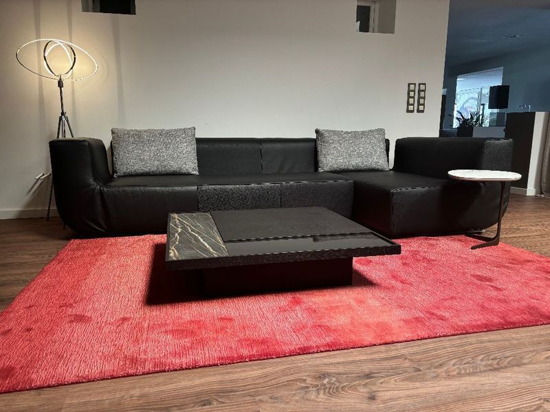 Cor Sofa Modell Nuba in Leder Schwarz