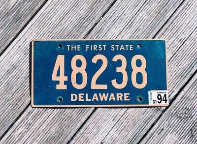 Plaque d'immatriculation Delaware