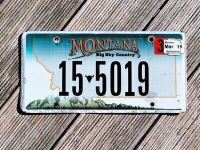 Plaque d'immatriculation Montana