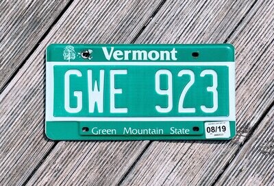 Plaque d'immatriculation Vermont