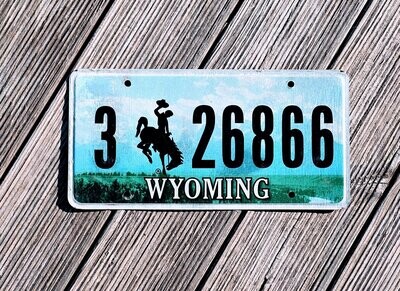 Plaque d'immatriculation Wyoming
