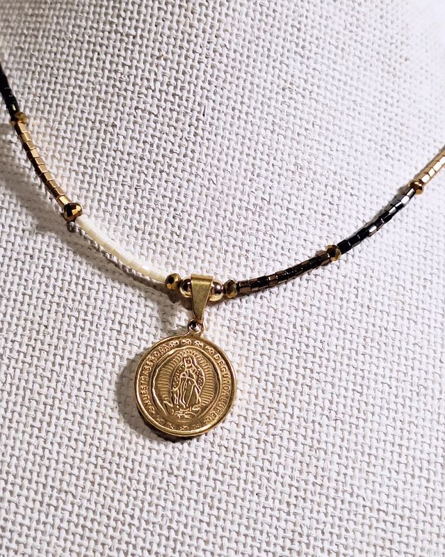 Collar Guadalupe acero Bañado Canutillos