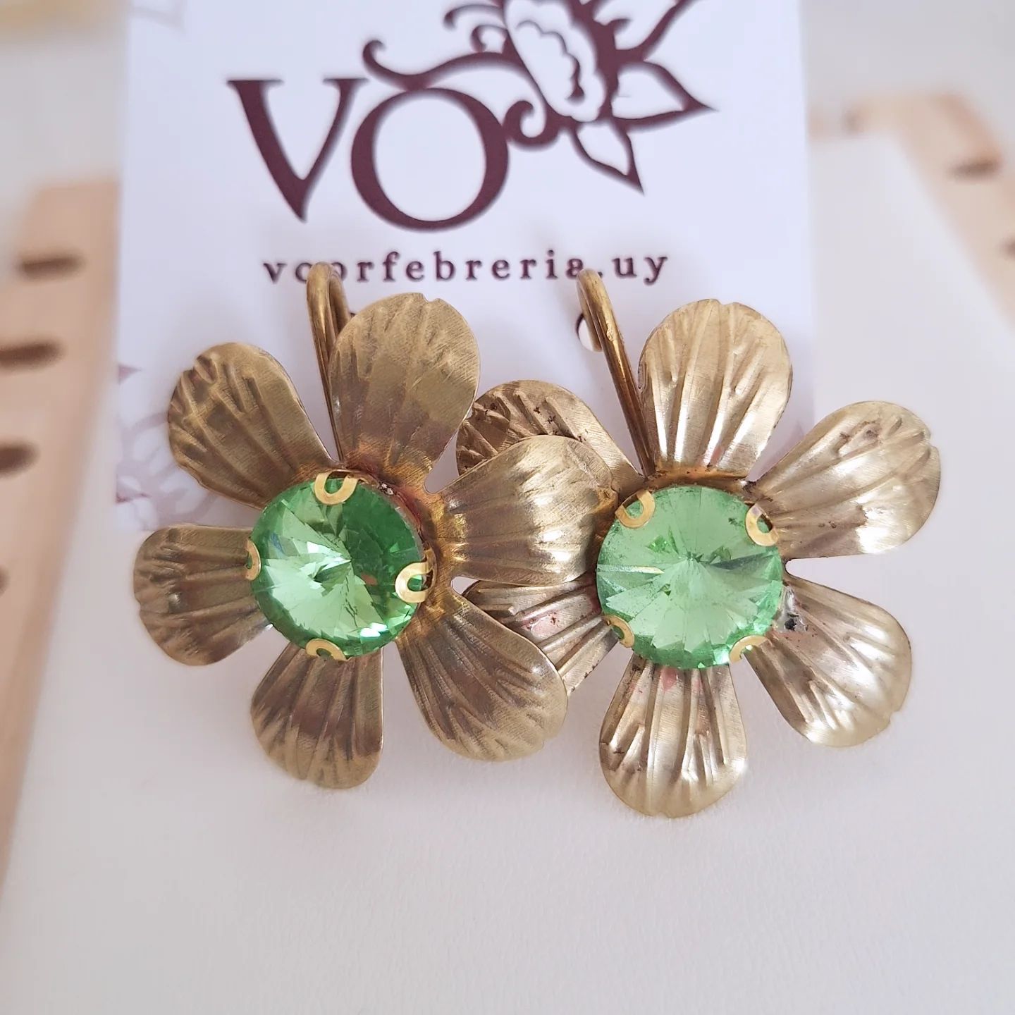 Caravanas glow Flower verde
