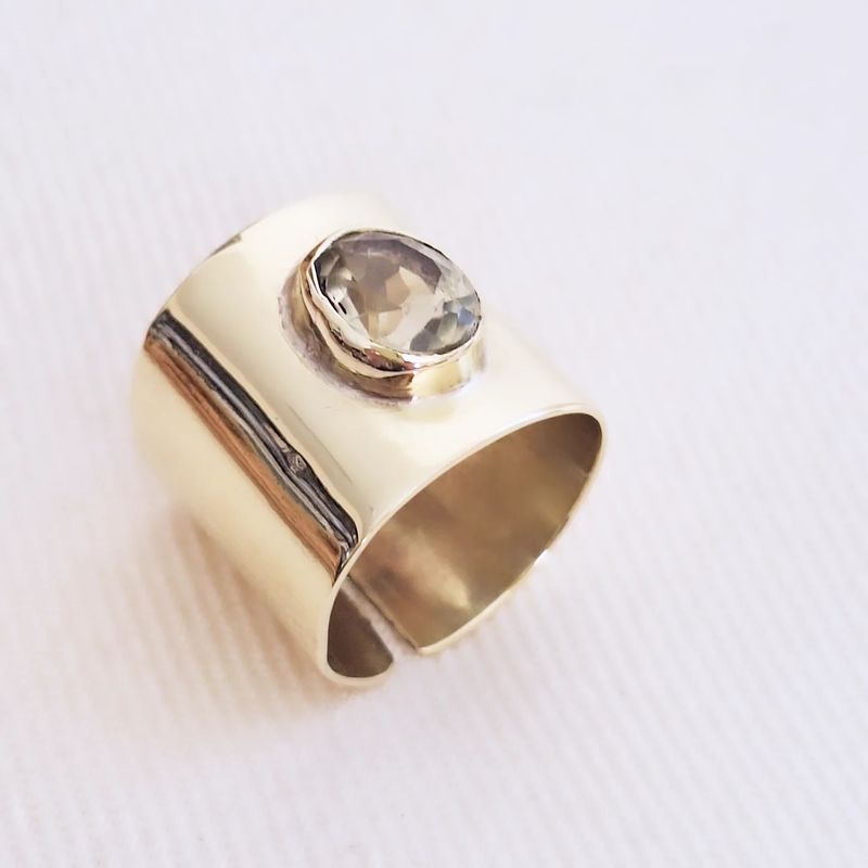 Anillo Bronce y Topacio