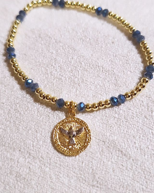 Pulsera Espíritu Santo en Baño de Oro