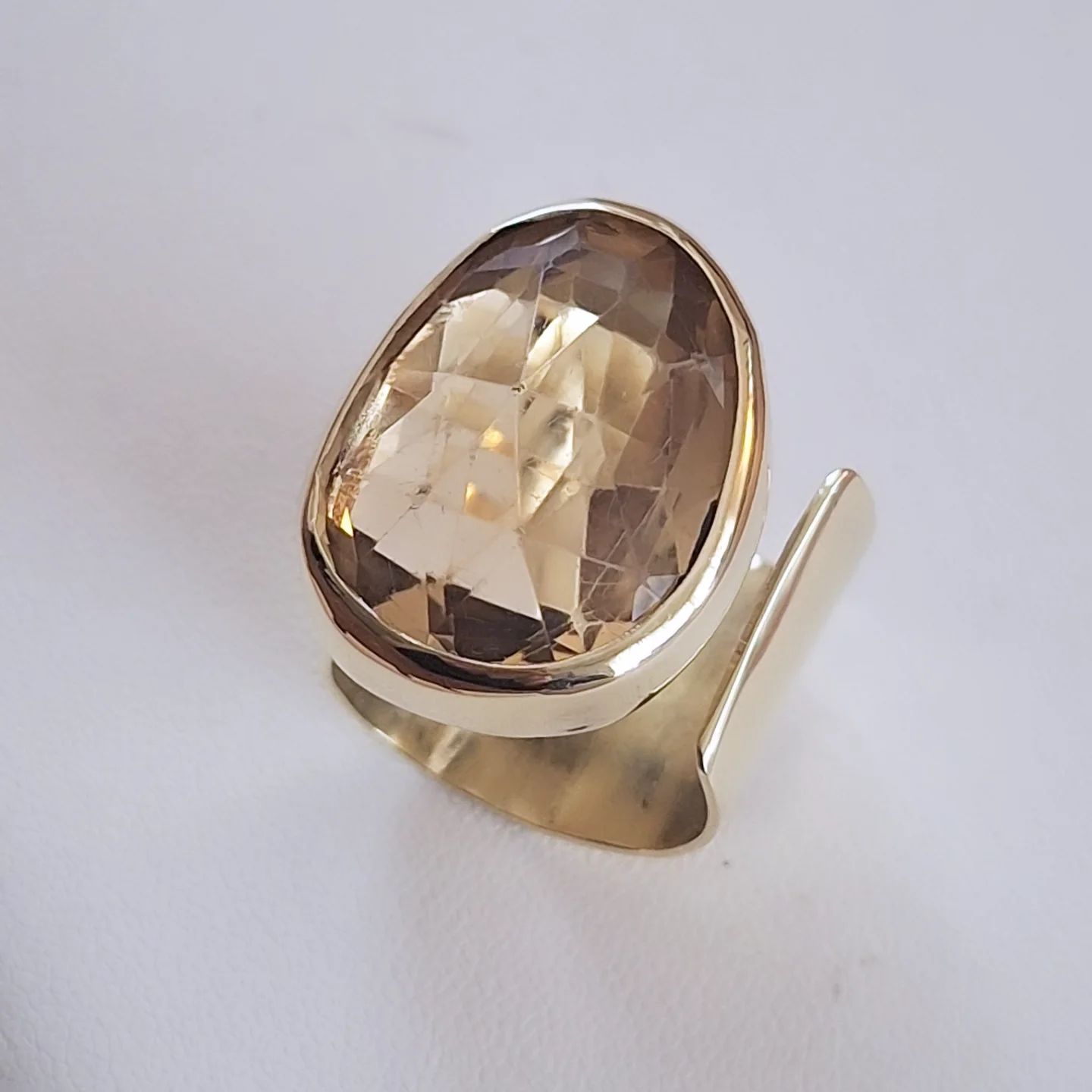 Anillo Bronce y Citrino