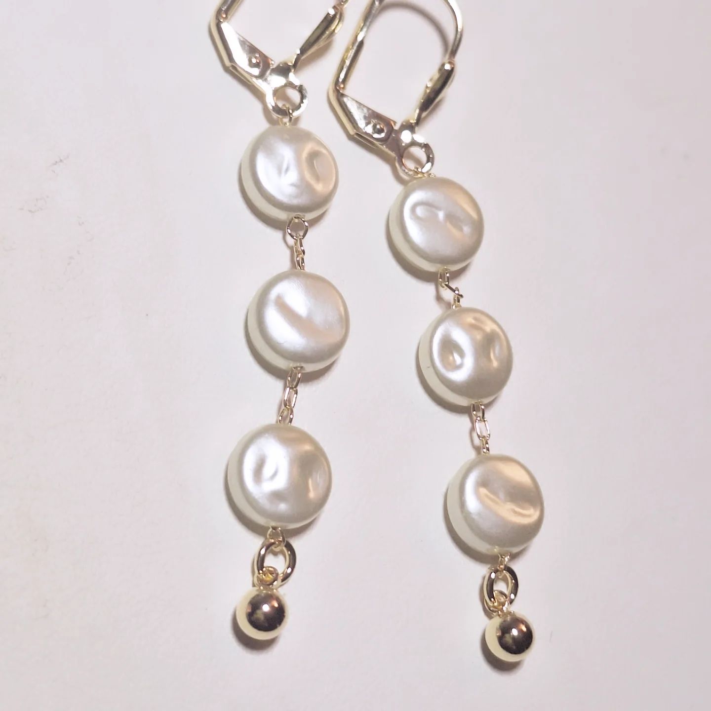 Caravanas Pearls Baño de Oro