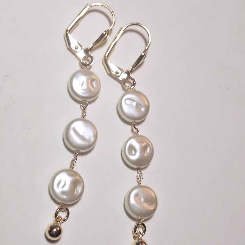 Caravanas Pearls Baño de Oro
