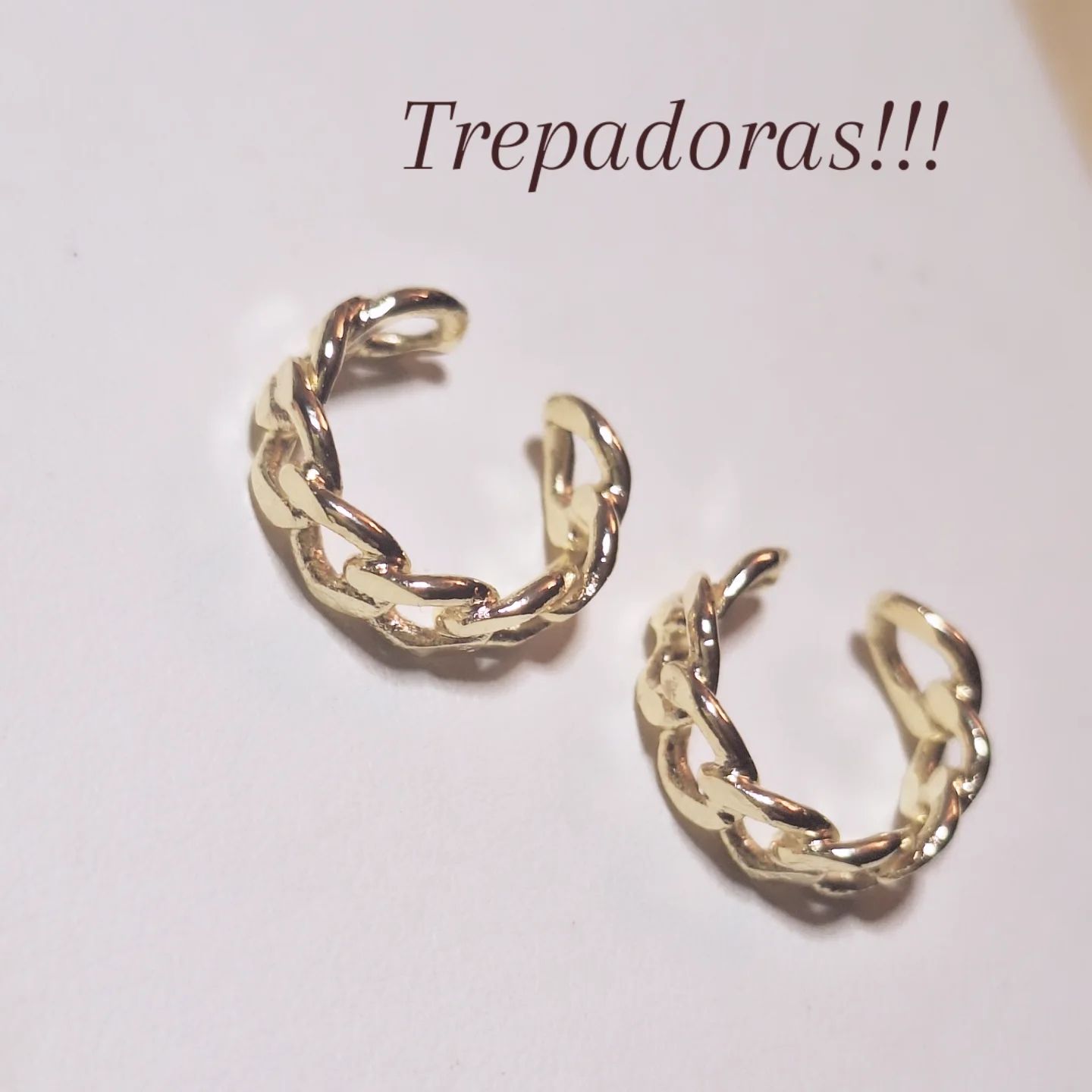 Caravanas Cuff Trepadoras Bañonde Oro