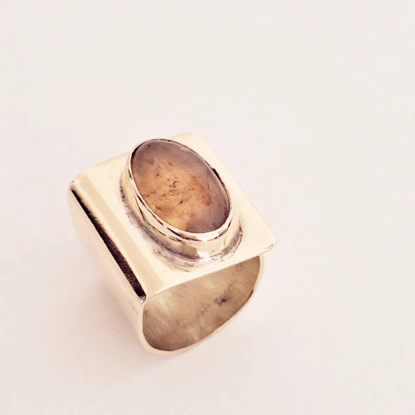 Anillo Bronce y Citrino