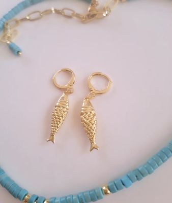 Caravanas pez baño de Oro