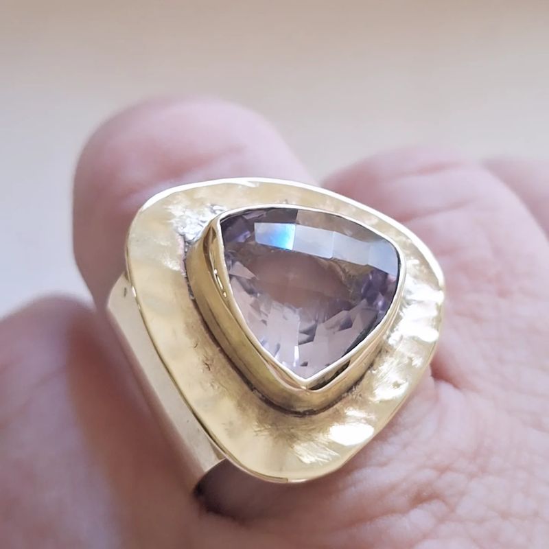 Anillo Bronce y Amatista