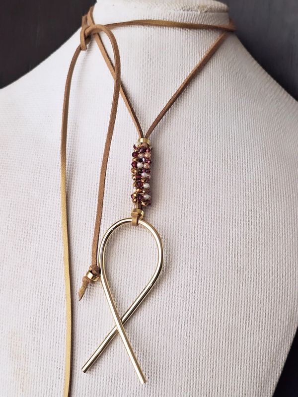 Collar  Pez Christ Bronce y Cristales