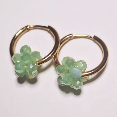 Caravanas Berries Verde Agua Acero y Cristal