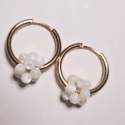 Caravanas Berries Nácar y Acero