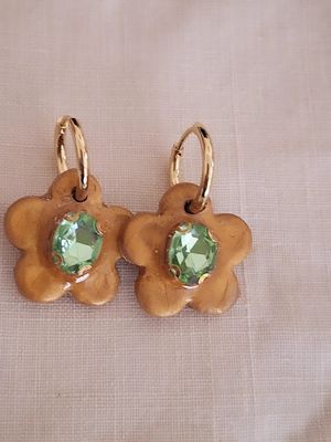 Caravanas Amelia Flor verde