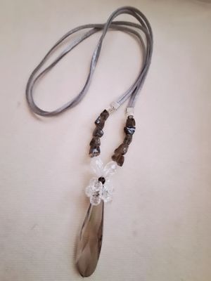 Collar Long Cuarzo Smoke