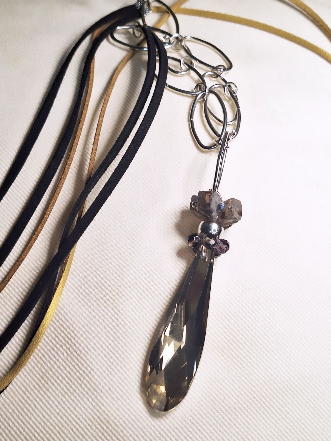 Collar Long Cuarzo Smoke