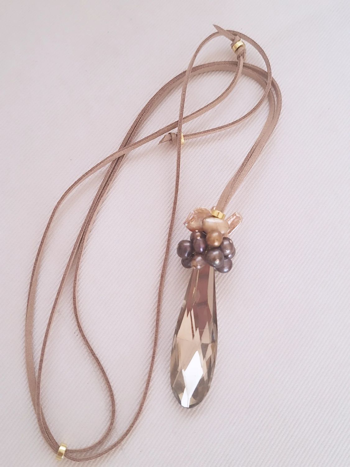 Collar VO Long cristal y perlas de Río