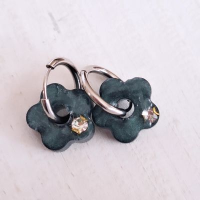 Caravanas Amelia Flower verde