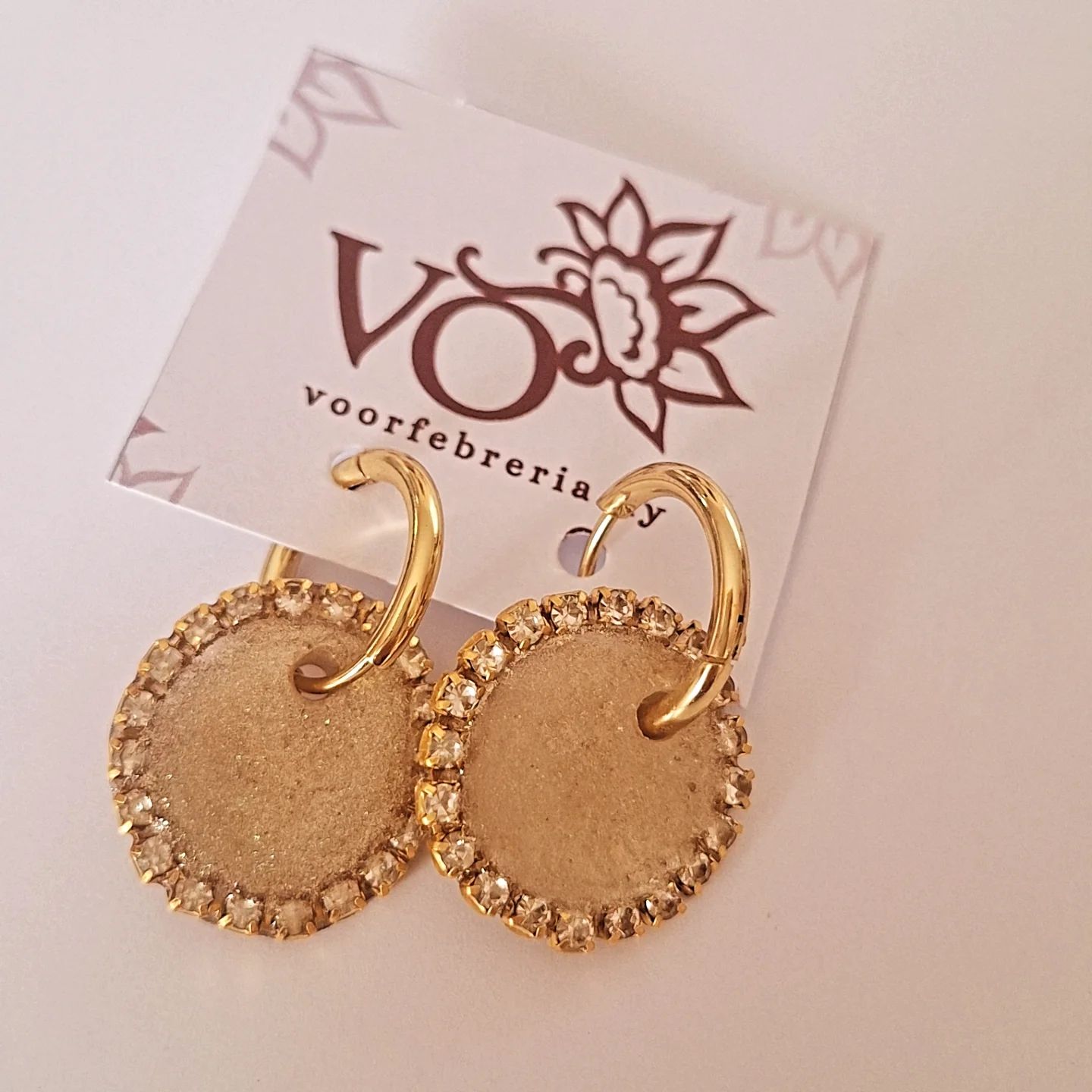 Caravanas VO Amelia Gold Neon