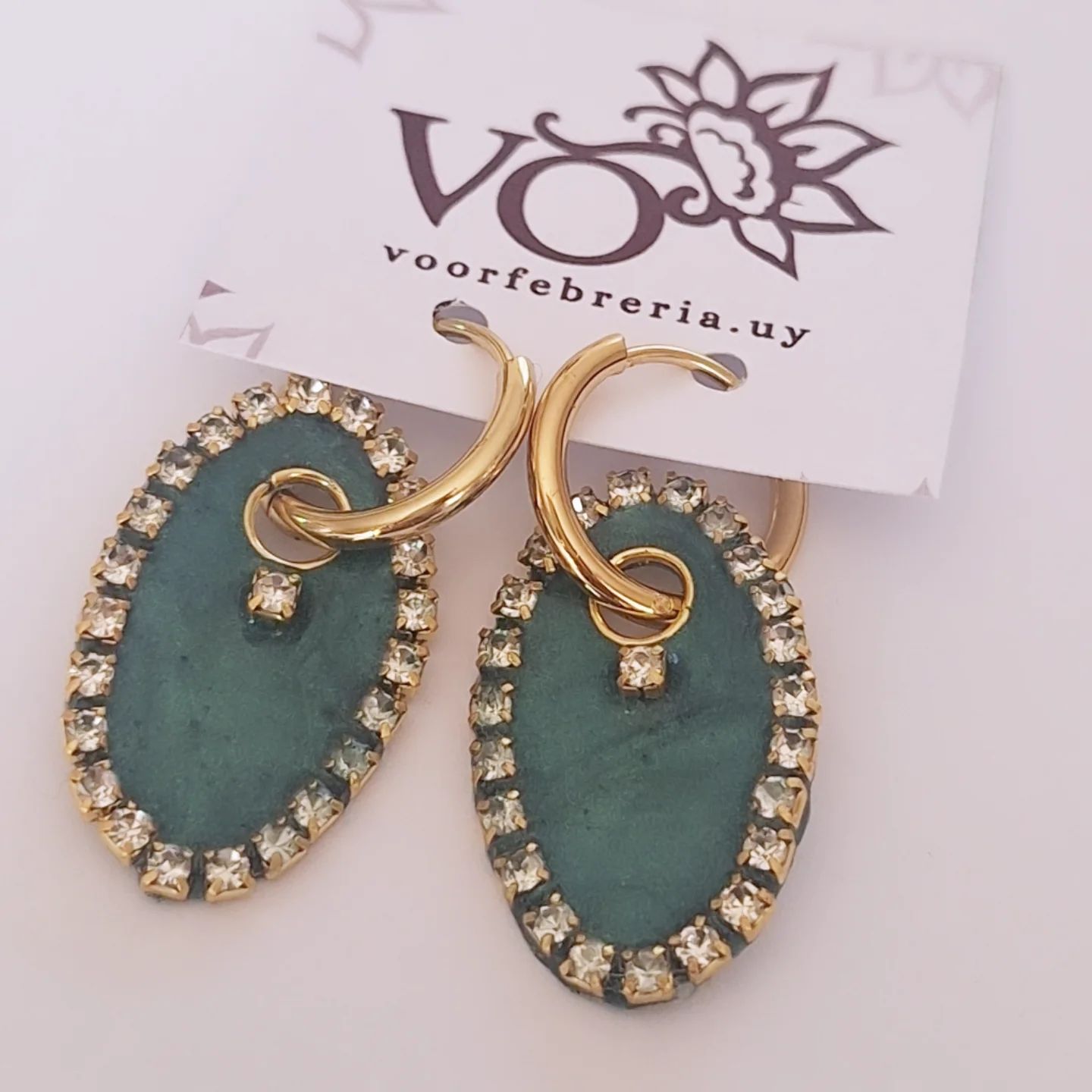 Caravanas Amelia Dot Green