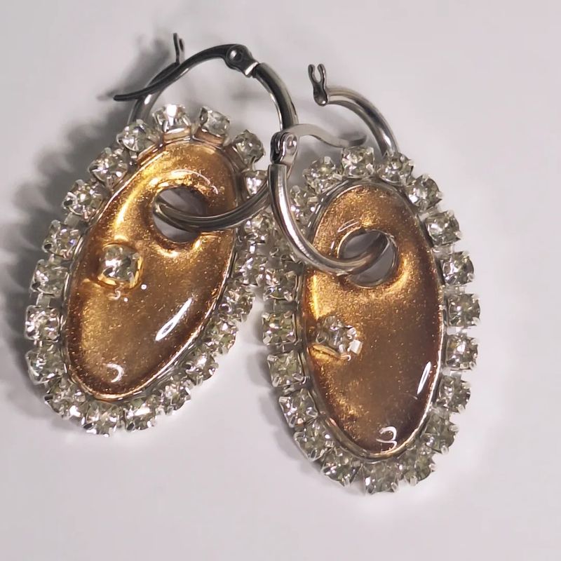 Caravanas Amelia Cobre Plata