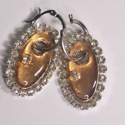 Caravanas Amelia Cobre Plata