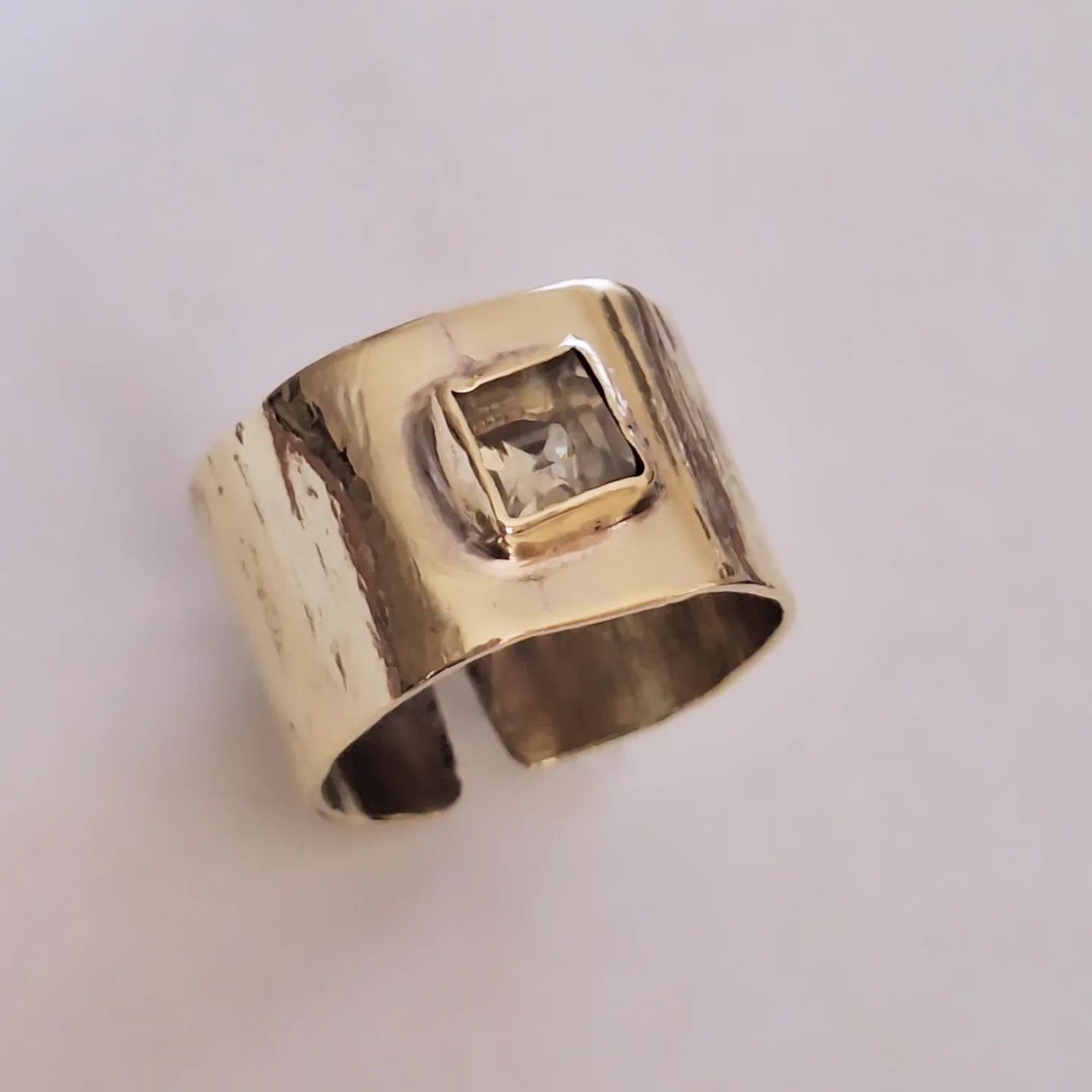 Anillo Bronce y Citrino