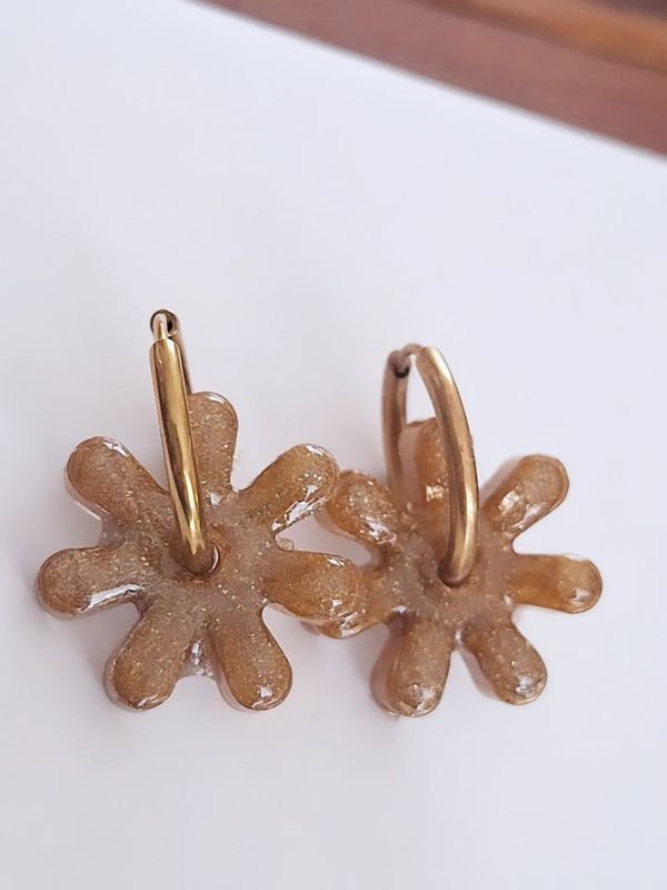 Caravanas Amelia Flor Gold