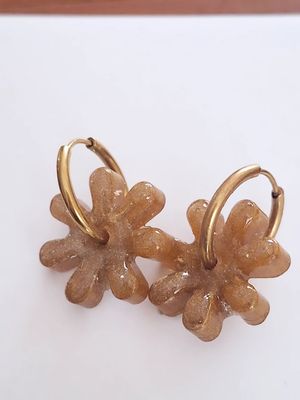 Caravanas Amelia Flor Gold