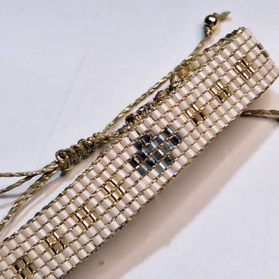Pulsera Loom Rosario Cruz Verde