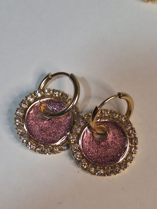 Caravanas Amelia Glow Rosa oscuro