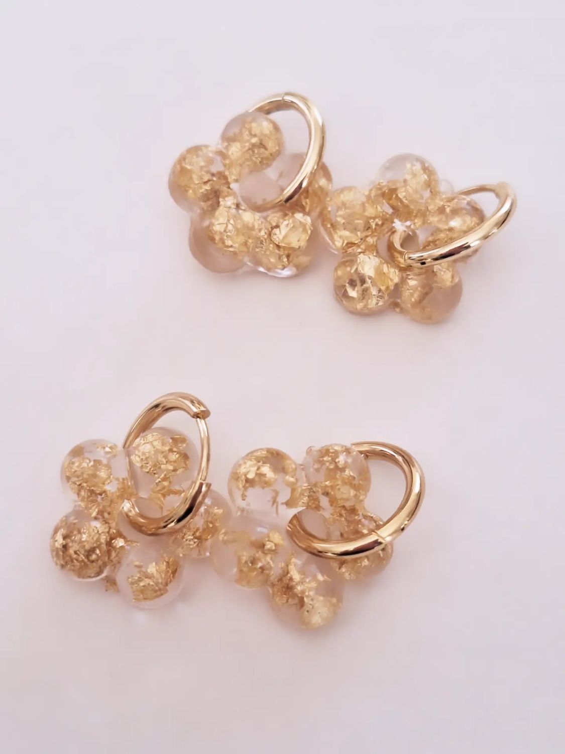 Caravanas Amelia Flower Gold