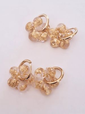 Caravanas Amelia Flower Gold