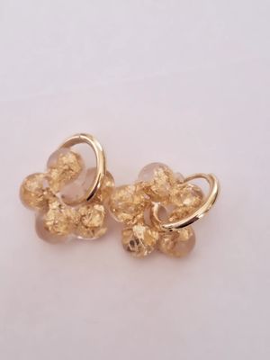 Caravanas Amelia Flower Gold