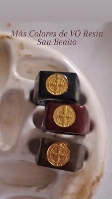 Anillo VO Resin San Benito Rojo