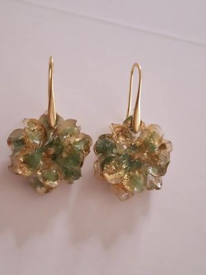 Caravanas VO Etérras Verde y Oro