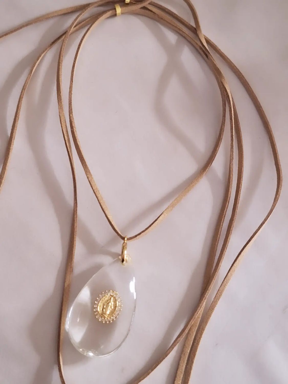 Collar Lágrima Cristal Milagrosa