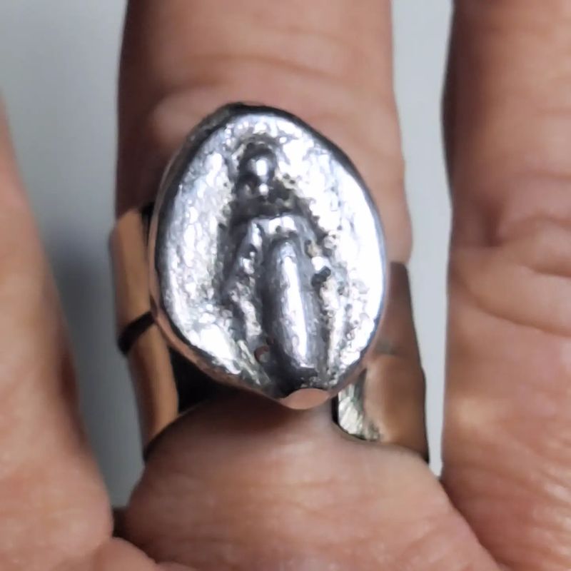 Anillo Ancient Milagrosa Plata base de Alpaca