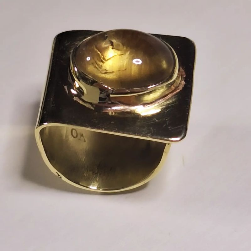 Anillo Bronce y Citrino